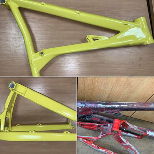 Bike Frame restored and Powder Coated by Worcester Powder Coating in Worcestershire