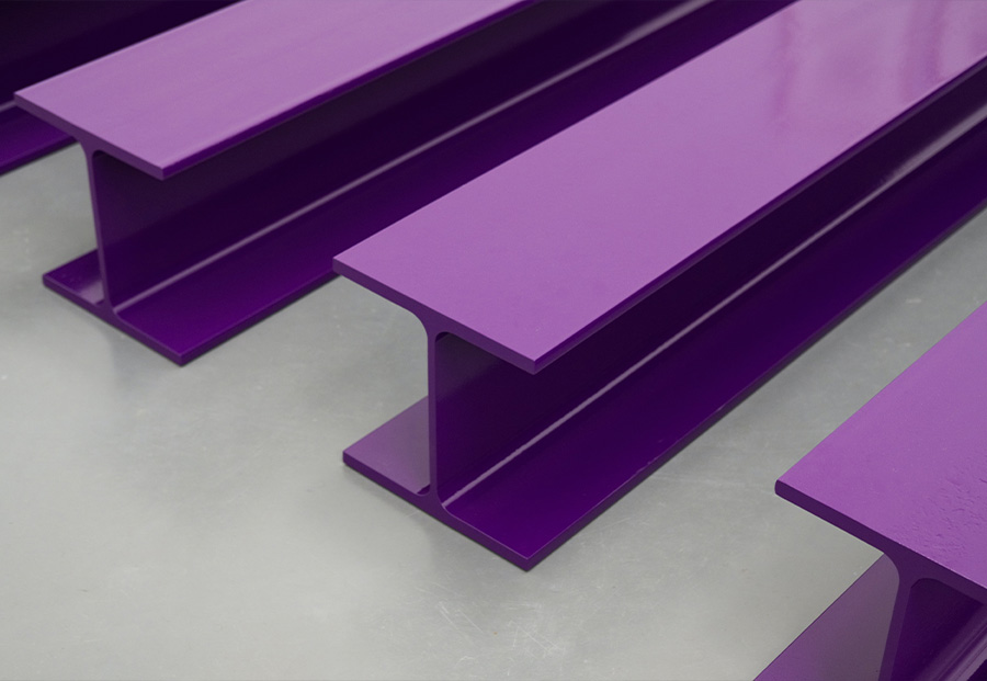 powder coated purple bars